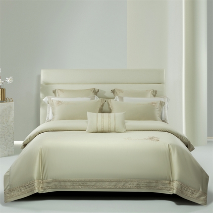 91家纺网 家纺一手货源 找家纺 （总）高大尚婚庆馆 2025新款长绒棉高端绣花四件套-玫瑰之恋系列