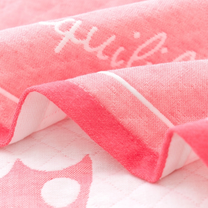 91家纺网 家纺一手货源 找家纺 朴尔家纺-毛巾被 2024新款特惠混纺棉质三层纱布独版AB面枕巾 52*78cm一对 雨伞熊粉