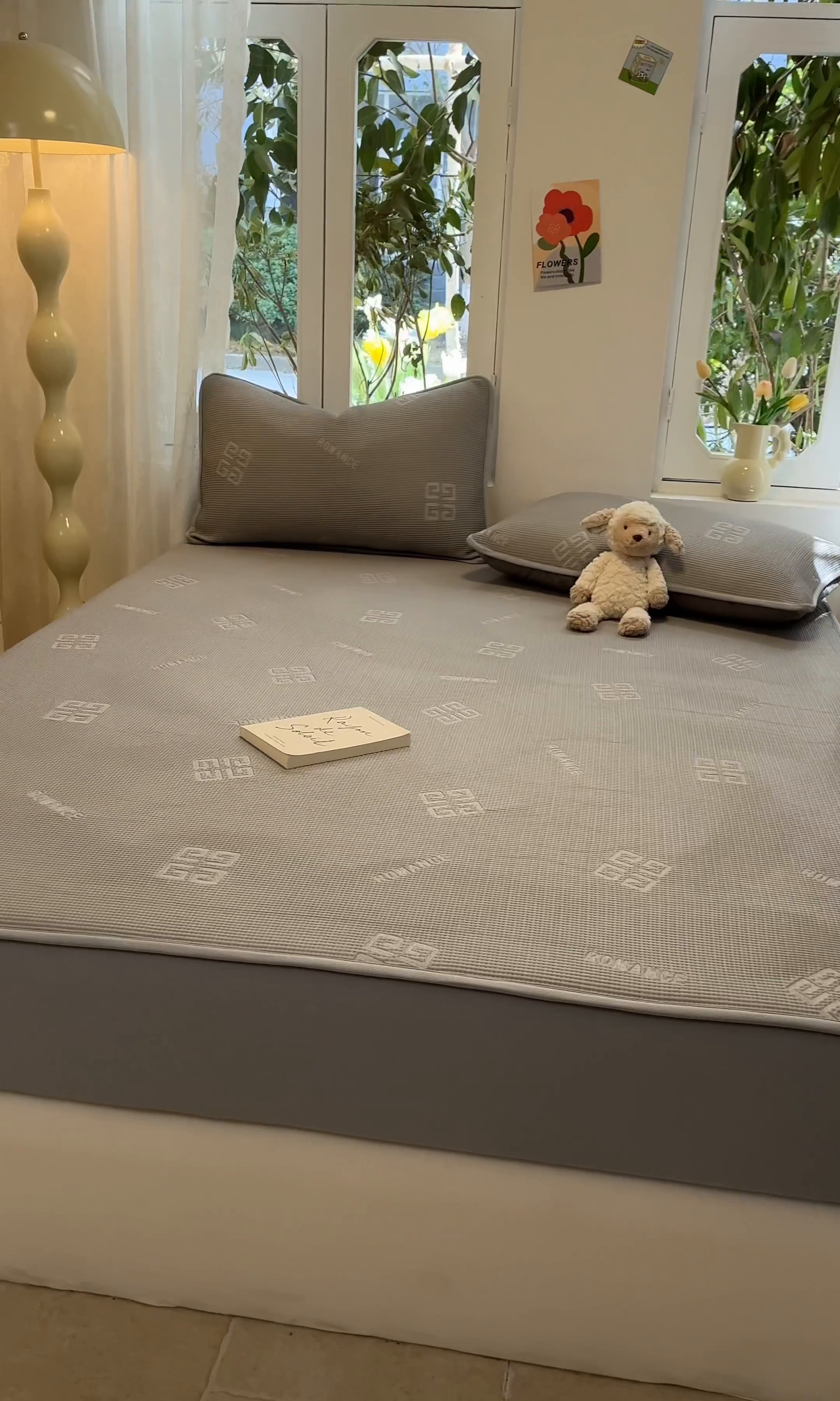 91家纺网 家纺一手货源 找家纺 启程家纺 2024春夏A类凉豆豆凉席床笠款凉席套件 纪梵星