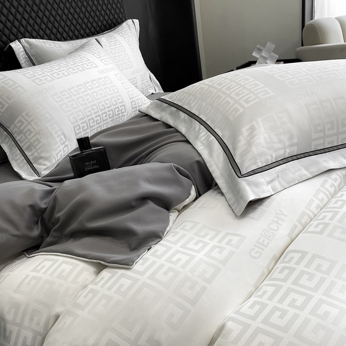 91家纺网 家纺一手货源 找家纺 优悦生活馆 2024新款工艺款提花磨毛四件套-简爱-白