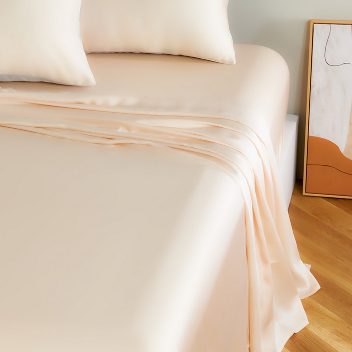 91家纺网 家纺一手货源 找家纺 云栖家居 202460支A类兰精天丝系列单品床单（风格二） 香槟