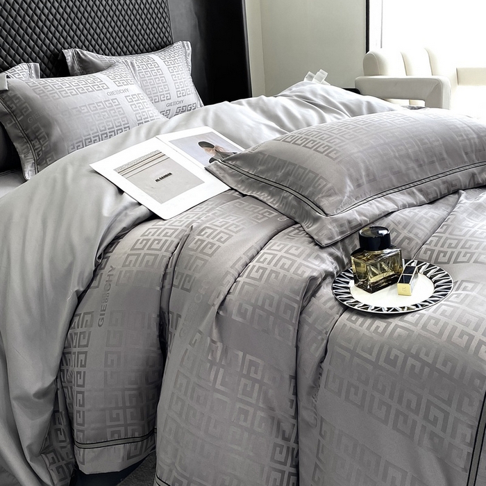 91家纺网 家纺一手货源 找家纺 优悦生活馆 2024新款工艺款提花磨毛四件套-简爱-灰