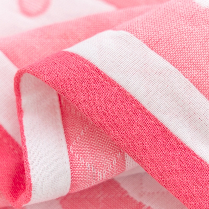 91家纺网 家纺一手货源 找家纺 朴尔家纺-毛巾被 2024新款特惠混纺棉质三层纱布独版AB面枕巾 52*78cm一对 爱鱼的猫粉