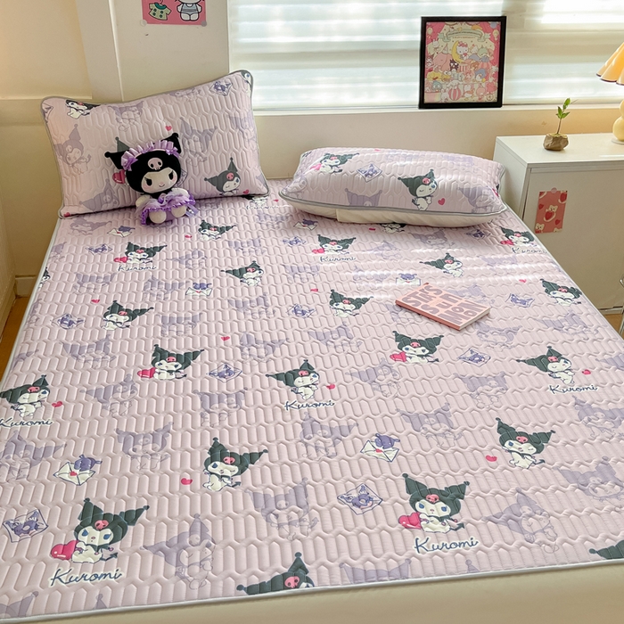 91家纺网 家纺一手货源 找家纺 金爱家 2024新款库洛米床笠款凉感丝乳胶凉席 床笠款-魔法库洛米