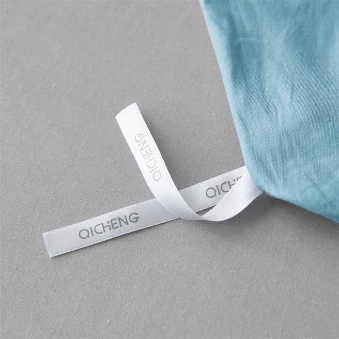 91家纺网 家纺一手货源 找家纺 启程家纺 2024新款全棉A类40支嵌绳包边款四件套 蓝灰