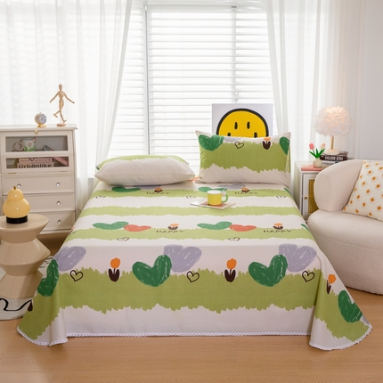 91家纺网 家纺一手货源 找家纺 （总）慕希 2024新款三枚缎卡老粗布床单单品（直角床单 没有花边）