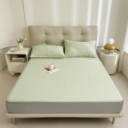 91家纺网 家纺一手货源 找家纺 （总）恒爱家纺 新款A类亲肤几何鸟冰丝床笠