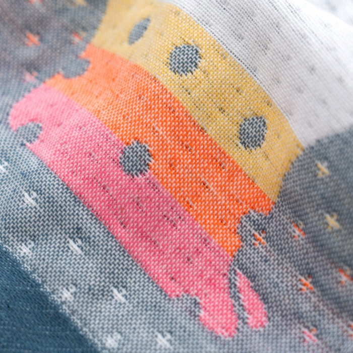 91家纺网 家纺一手货源 找家纺 朴尔家纺-毛巾被 2024新款特惠混纺棉质三层纱布独版AB面枕巾 52*78cm一对 爱心熊灰