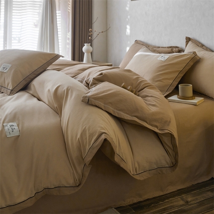 91家纺网 家纺一手货源 找家纺 （总）启程家纺 2024新款全棉A类40支嵌绳包边款四件套