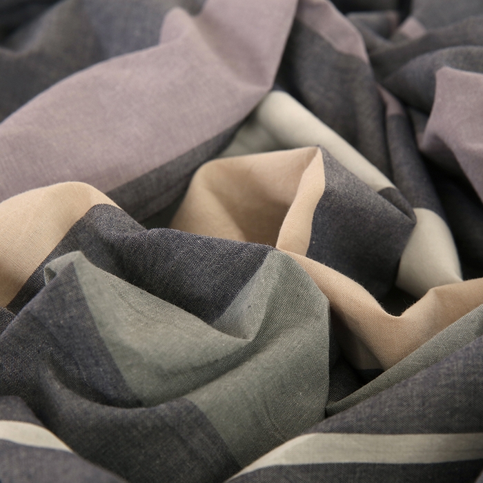 91家纺网 家纺一手货源 找家纺 金纱玉纺家纺 2024新款色织全棉水洗棉四件套 伯克利-兰