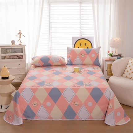 91家纺网 家纺一手货源 找家纺 （总）慕希 2024新款三枚缎卡老粗布床单单品（直角床单 没有花边）