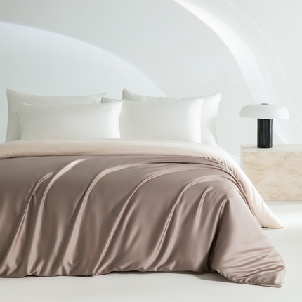 云栖家居 202460支A类兰精天丝系列单品被套（风格一）素雅灰&香槟