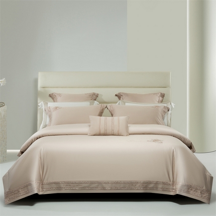 91家纺网 家纺一手货源 找家纺 （总）高大尚婚庆馆 2025新款长绒棉高端绣花四件套-玫瑰之恋系列