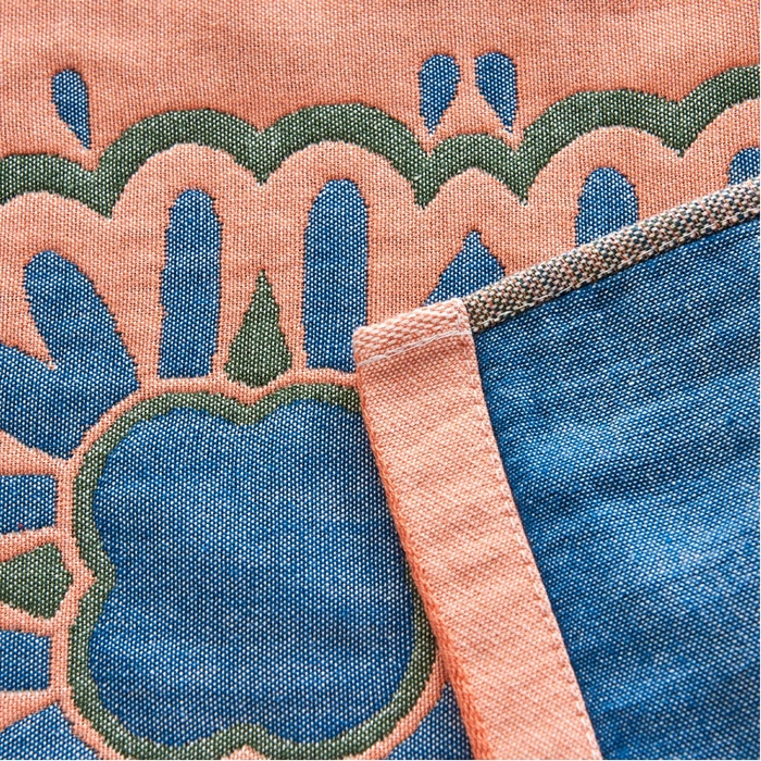 91家纺网 家纺一手货源 找家纺 （总）朴尔家纺2024新款民族风彩棉系列四层纱布枕巾