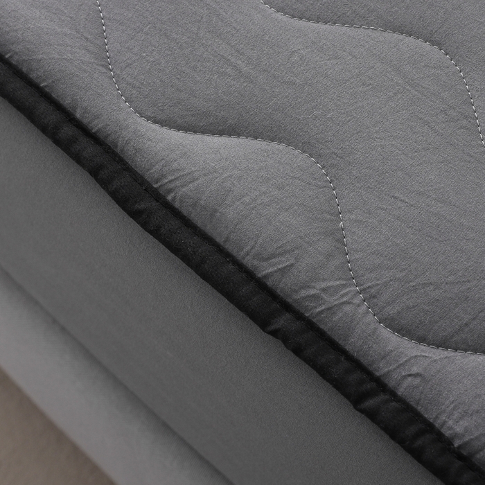 91家纺网 家纺一手货源 找家纺 恒尚居 2024新款熊猫刺绣水洗原棉大豆床笠-四季款 深灰色