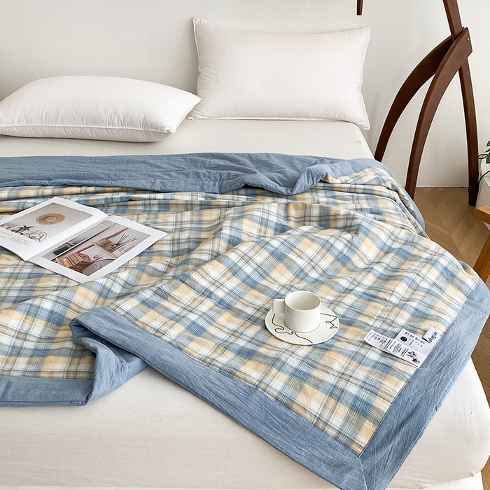 91家纺网 家纺一手货源 找家纺 青螺家纺 2024全棉水洗棉双面色织100%新疆棉花夏被三件套四件套枕套床单 支持质检验货 星空米