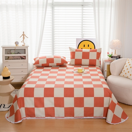 91家纺网 家纺一手货源 找家纺 （总）慕希 2024新款三枚缎卡老粗布床单单品（直角床单 没有花边）