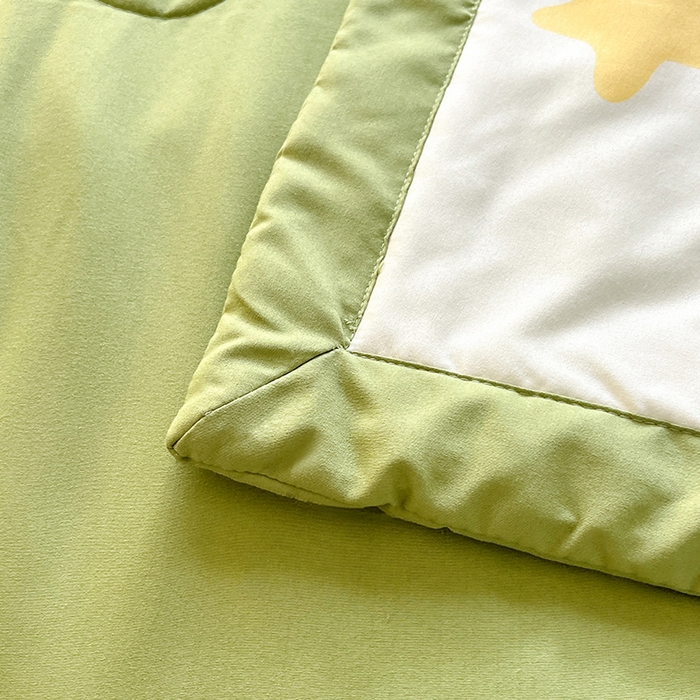 91家纺网 家纺一手货源 找家纺 妖妖家纺 2024新款超柔软糯水洗云朵棉印花夏被四件套 国宝梦境