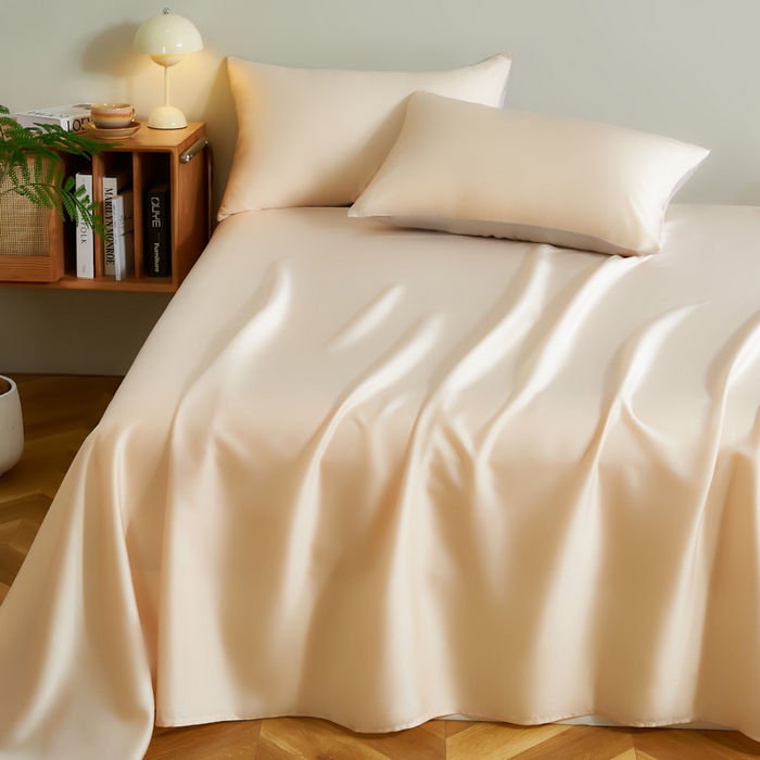 91家纺网 家纺一手货源 找家纺 云栖家居 202460支A类兰精天丝系列单品床单（风格二） 香槟