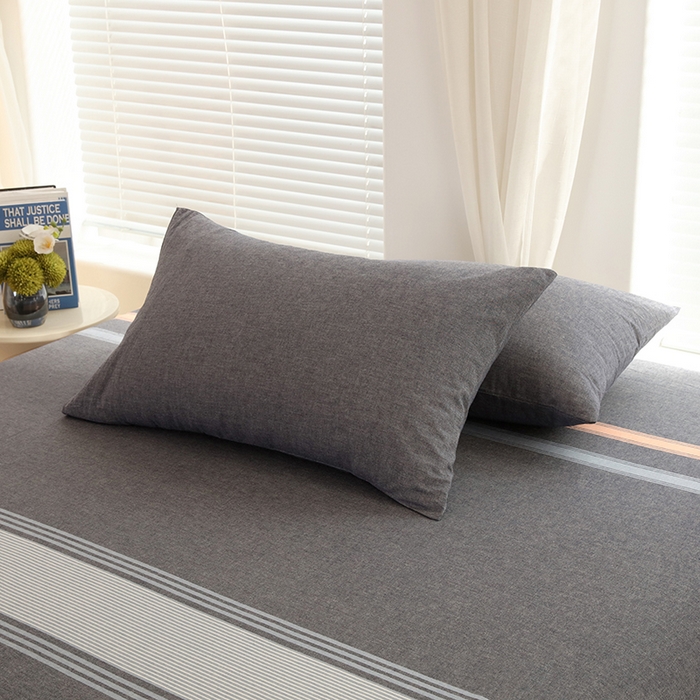 91家纺网 家纺一手货源 找家纺 金纱玉纺家纺 2024新款色织全棉水洗棉四件套 欢乐颂-桔