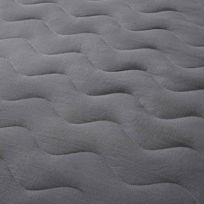 91家纺网 家纺一手货源 找家纺 恒尚居 2024新款熊猫刺绣水洗原棉大豆床笠-四季款 深灰色