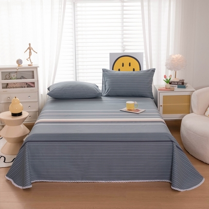 91家纺网 家纺一手货源 找家纺 （总）慕希 2024新款三枚缎卡老粗布床单单品（直角床单 没有花边）