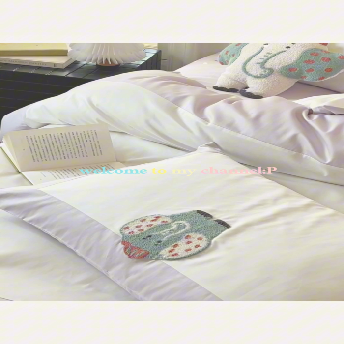 91家纺网 家纺一手货源 找家纺 泽西家纺 2024新款全棉水洗棉毛巾绣大拼角四件套 福象