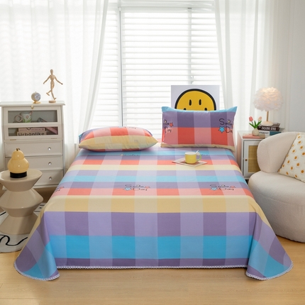 91家纺网 家纺一手货源 找家纺 （总）慕希 2024新款三枚缎卡老粗布床单单品（直角床单 没有花边）