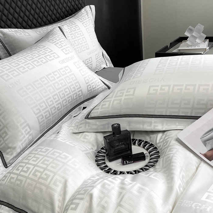 91家纺网 家纺一手货源 找家纺 优悦生活馆 2024新款工艺款提花磨毛四件套-简爱-白