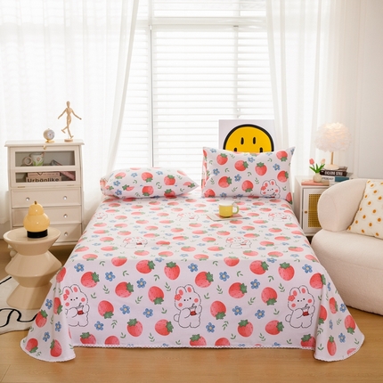 91家纺网 家纺一手货源 找家纺 （总）慕希 2024新款三枚缎卡老粗布床单单品（直角床单 没有花边）