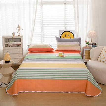 91家纺网 家纺一手货源 找家纺 （总）慕希 2024新款三枚缎卡老粗布床单单品（直角床单 没有花边）