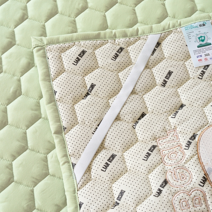 91家纺网 家纺一手货源 找家纺 （总）恋绒家纺 2025新款A类刺绣款床褥学生软床垫子床护垫软垫（图2）