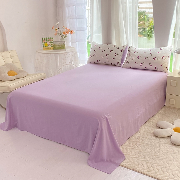 91家纺网 家纺一手货源 找家纺 妖妖家纺 2024新款超柔软糯水洗云朵棉印花夏被四件套 夏日樱桃