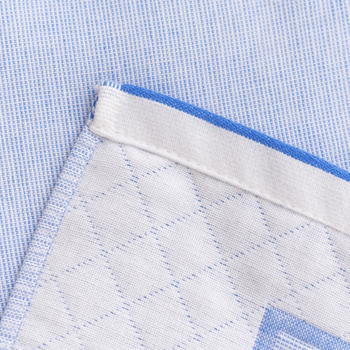 91家纺网 家纺一手货源 找家纺 朴尔家纺-毛巾被 2024新款特惠混纺棉质三层纱布独版AB面枕巾 52*78cm一对 早安蓝