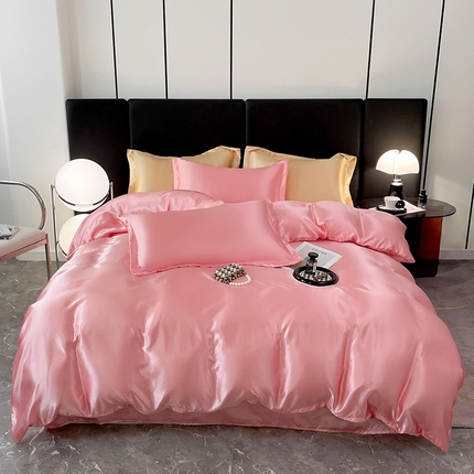 91家纺网 家纺一手货源 找家纺 （总）圣比熊 2025新款可水洗冰丝被套床单枕套夏季四件套