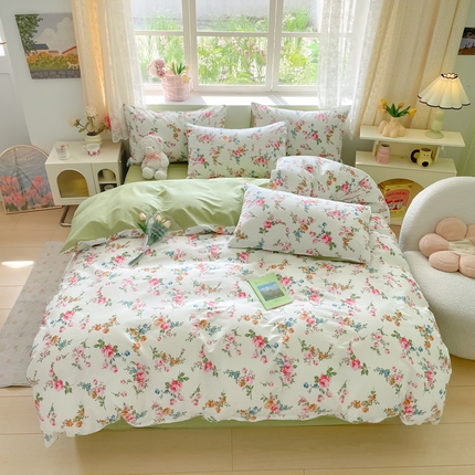 91家纺网 家纺一手货源 找家纺 （总）芊寻家居 2024新款全棉13372花卉系列四件套