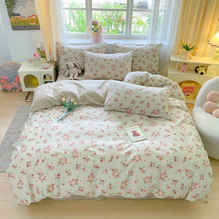 91家纺网 家纺一手货源 找家纺 （总）昊翔 2024新款全棉13372花卉系列四件套