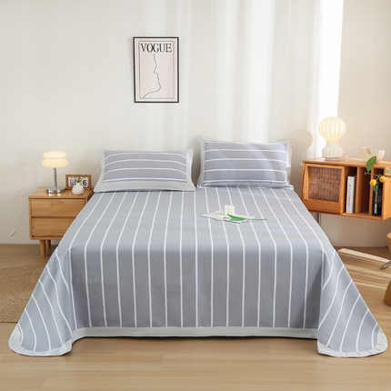 91家纺网 家纺一手货源 找家纺 （总）金泰莱 2025新款加厚老粗布凉席三件套全棉老粗布床单纯棉床单软凉席