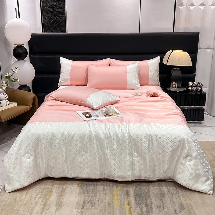 91家纺网 家纺一手货源 找家纺 （总）梦之岛 2024新款水洗真丝提花空调被夏被四件套-路易公主