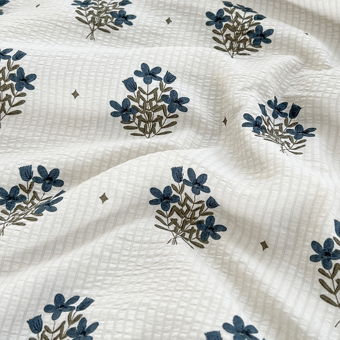 91家纺网 家纺一手货源 找家纺 梦莱斯 2024新款时尚舒适泡泡棉夏被四件套 晴朗