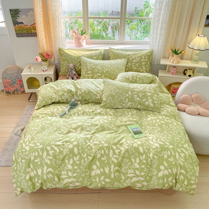 91家纺网 家纺一手货源 找家纺 （总）芊寻家居 2024新款全棉13372花卉系列四件套