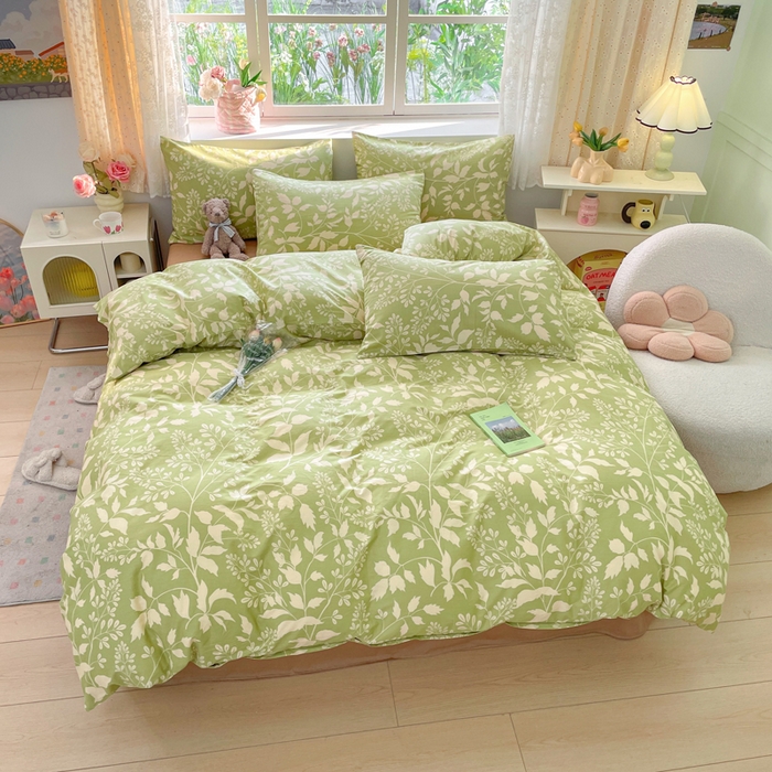 91家纺网 家纺一手货源 找家纺 芊寻家居 2024新款全棉13372花卉系列四件套 春风