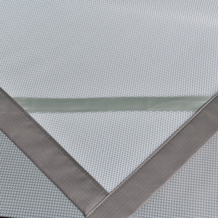 91家纺网 家纺一手货源 找家纺 简一 2024新款A类抗菌冰丝席--床单款 小千鸟格-经典抗菌席-灰