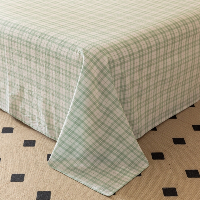 91家纺网 家纺一手货源 找家纺 寐眠 2024新款全棉水洗棉床单床笠单品-单床单 糖果绿