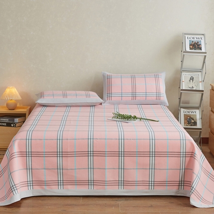 91家纺网 家纺一手货源 找家纺 （总）金泰莱 2025新款加厚老粗布凉席三件套全棉老粗布床单纯棉床单软凉席