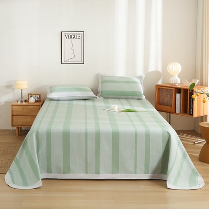 91家纺网 家纺一手货源 找家纺 （总）金泰莱 2025新款加厚老粗布凉席三件套全棉老粗布床单纯棉床单软凉席