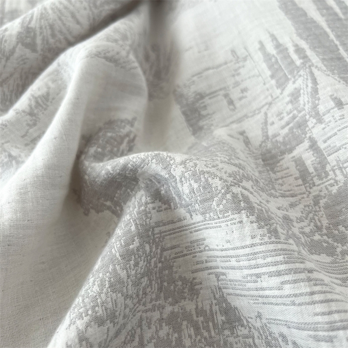 91家纺网 家纺一手货源 找家纺 HL原创 2024新款原创双层纱提花四件套 拾光-灰