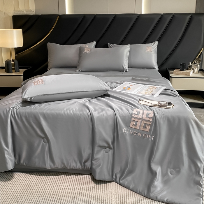 91家纺网 家纺一手货源 找家纺 露梦家纺 2025新款水洗真丝刺绣夏被-梵希 梵希-高级灰