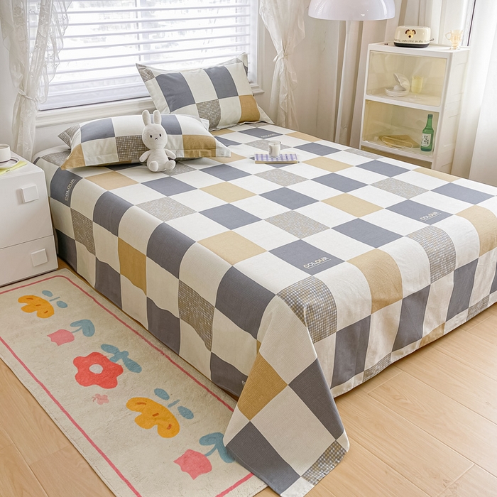 91家纺网 家纺一手货源 找家纺 金帛坊 2024新款全棉印花床单枕套三件套雅阁