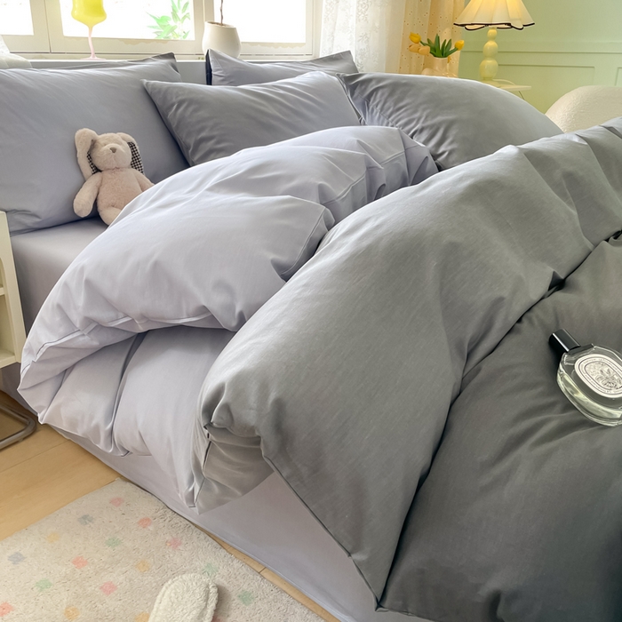 91家纺网 家纺一手货源 找家纺 芊寻家居 2024新款全棉13372花卉系列四件套 平凡 黑